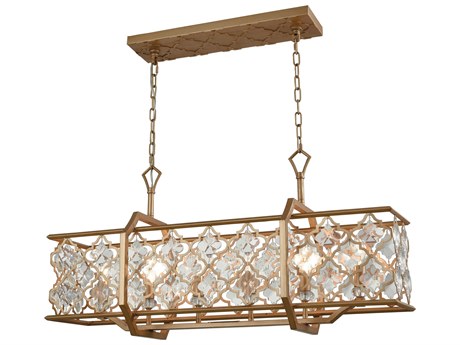 Elk Home Armand 6-Light Matte Gold Crystal Island Pendant