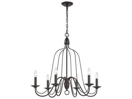 Elk Home Monroe 6-Light Oil Rubbed Bronze Candelabra Chandelier