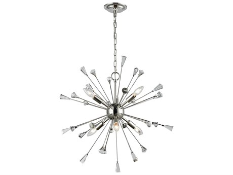 Elk Home Sprigny 6-Light Polished Nickel Crystal Sputnik Pendant