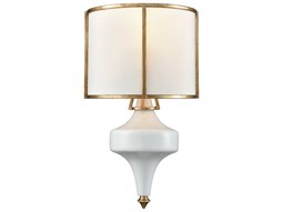 Elk Home Ceramique 6-Light Antique Gold Leaf White Elk Home Ceramique 6-Light Antique Gold Leaf White