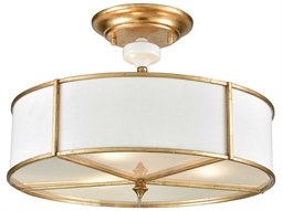Elk Home Ceramique 6-Light Antique Gold Leaf White Elk Home Ceramique 6-Light Antique Gold Leaf White