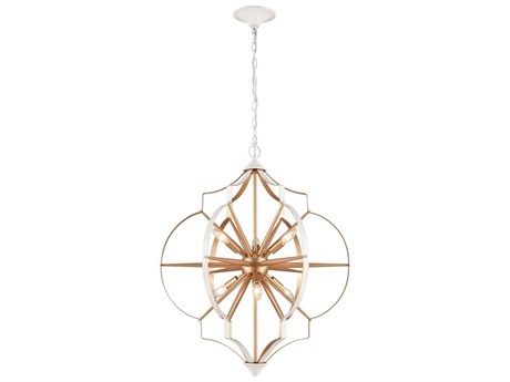 Elk Home Laguna Beach 6-Light Gold White Pendant