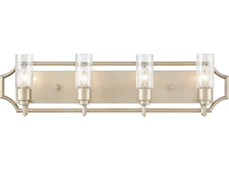 Elk Home Cheswick 4-Light Aged Silver Glass Vanity Light
