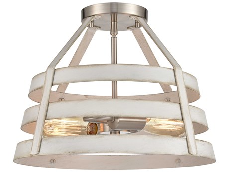 Elk Home Brigantine 2-Light Satin Nickel Empire Semi Flush Mount