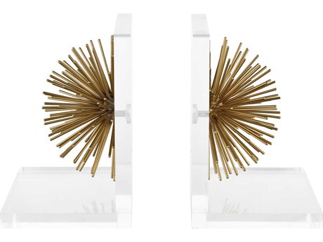 Elk Home Gold / White Bookend Set of 2