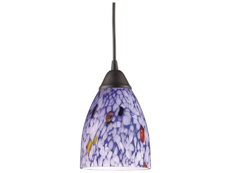 Elk Home Classico 1-Light Dark Rust Brown Glass Mini Pendant
