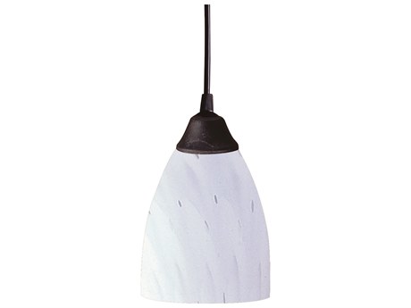 Elk Home Classico 1-Light Dark Rust Black Glass Pendant