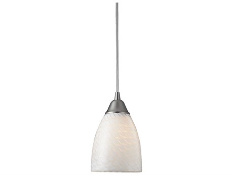 Elk Home Arco Baleno 1-Light Satin Nickel Glass Pendant