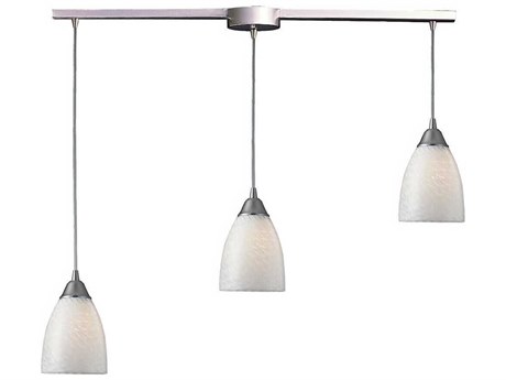 Elk Home Arco Baleno 3-Light Satin Nickel Glass Island Pendant