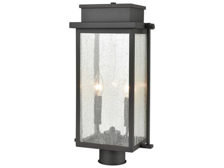 Elk Home Braddock 2 - Light Glass Outdoor Post Light