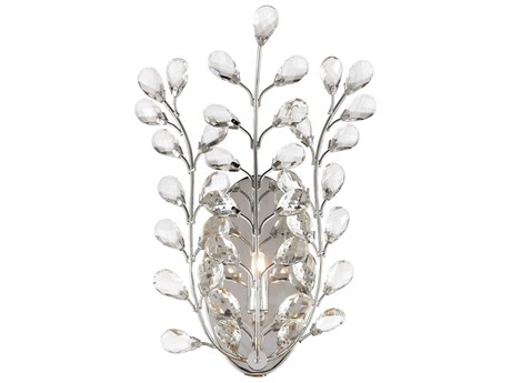 Elk Home Crystique 1-Light Polished Chrome Clear Crystal Glass Wall Sconce