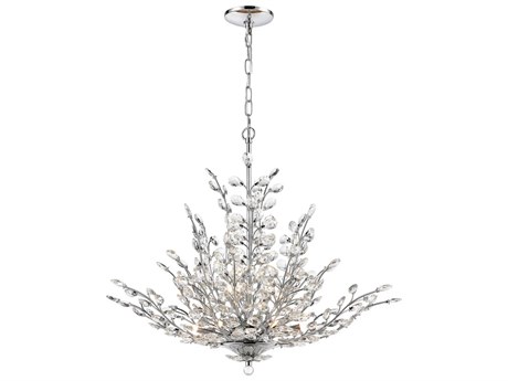 Elk Home Crystique 9-Light Polished Chrome Clear Crystal Glass Chandelier
