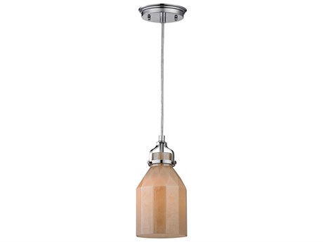 Elk Home Danica 1-Light Amber Chrome Mini Pendant