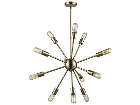 Elk Home Delphine 12-Light Satin Brass Sputnik Pendant