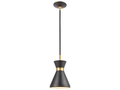 Elk Home Modley 1-Light Matte Black Brushed Brass Mini Pendant