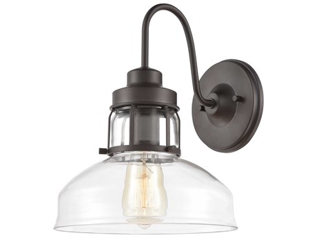 Elk Home Manhattan Boutique 1-Light Oil Rubbed Bronze Clear Glass Wall Sconce