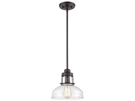 Elk Home Manhattan Boutique 1-Light Oil Rubbed Bronze Clear Glass Bowl Mini Pendant