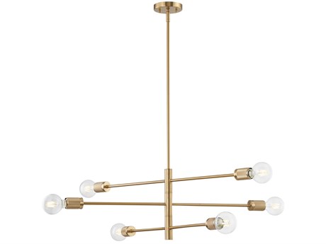 Elk Home Module 6-Light Burnished Brass Linear Island Pendant