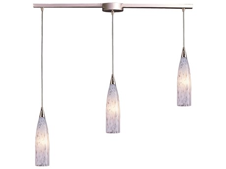Elk Home Lungo 3-Light Satin Nickel Glass Island Pendant