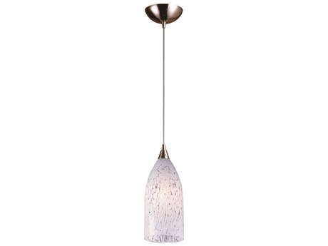Elk Home Verona 1-Light Satin Nickel Glass Pendant