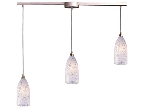 Elk Home Verona 3-Light Satin Nickel Glass Island Pendant