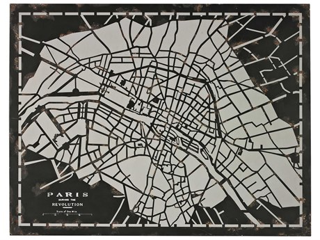 Elk Home City Map of Paris Circa 1790 Wall Art