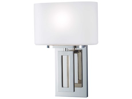 Elk Home Hamilton 1-Light Polished Nickel Matte Opal Wall Sconce
