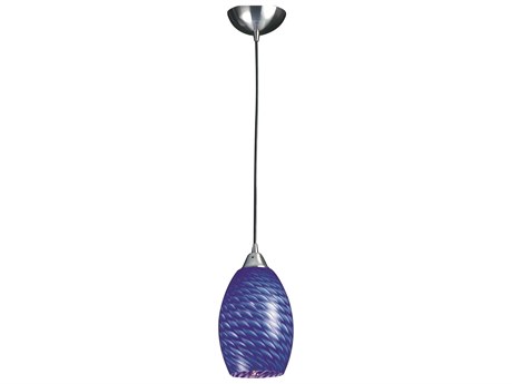 Elk Home Mulinello 1-Light Satin Nickel Glass Mini Pendant