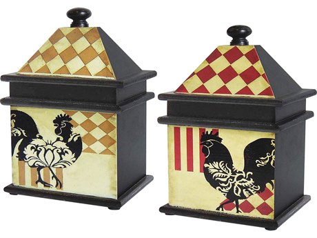 Elk Home Harlequin Rooster Box (Set of 2)