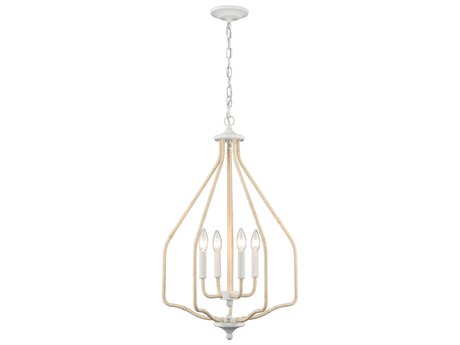 Elk Home Breezeway 4-Light White Coral Natural Pendant