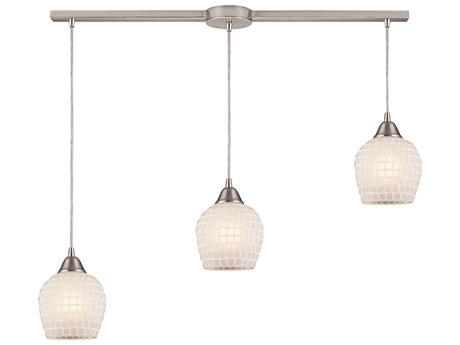 Elk Home Fusion 3-Light Satin Nickel Glass Island Pendant