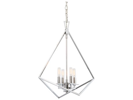 Elk Home Trapezoid 4-Light Polished Nickel Chandelier