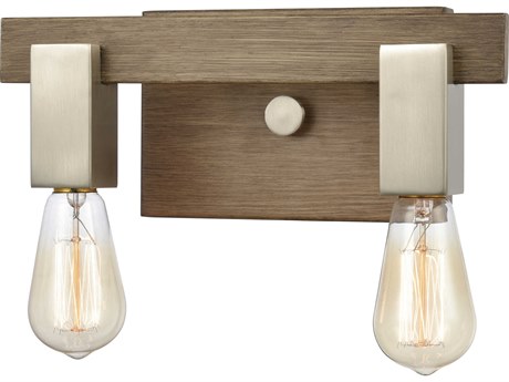 Elk Home Axis 2-Light Light Wood Satin Nickel Vanity
