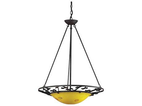 Elk Home Lumina 3-Light Dark Rust Satin Nickel Traditional Bowl Pendant