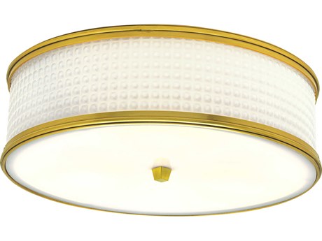 Elk Home Prism 3-Light Satin Brass Drum Flush Mount