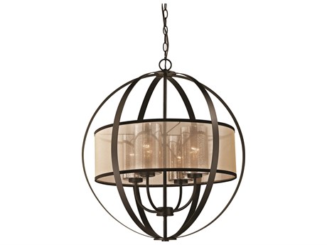 Elk Home Diffusion 4-Light Oil Rubbed Bronze Candelabra Drum Globe Chandelier