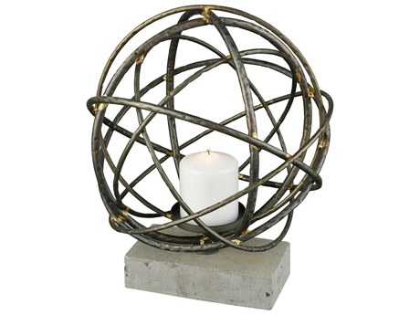 Elk Home Atlas Vintage Black Candle Holder