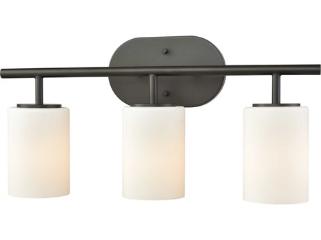 Elk Home Pemlico 3-Light Oil Rubbed Bronze Glass Vanity Light