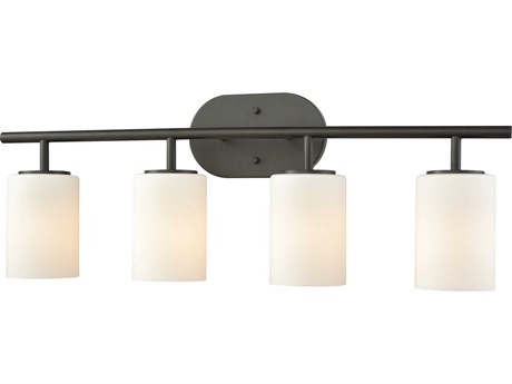 Elk Home Pemlico 4-Light Oil Rubbed Bronze Glass Vanity Light