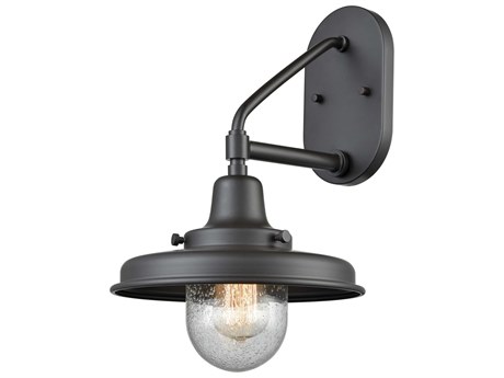Elk Home Vinton Station Glass Industrial Outdoor Wall Light