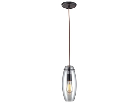 Elk Home Menlow Park 1-Light Oiled Bronze Glass Linear Mini Pendant