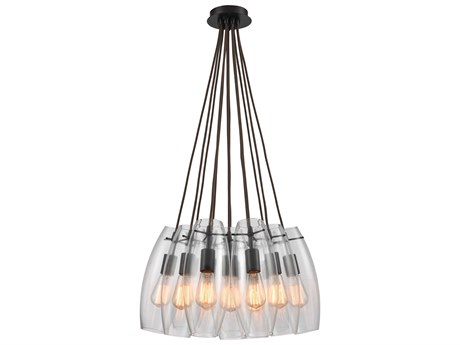 Elk Home Menlow Park 1-Light Oil Rubbed Bronze Glass Linear Pendant