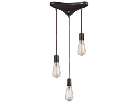 Elk Home Menlow Park 3-Light Oiled Bronze Linear Pendant