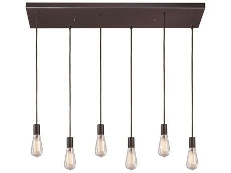 Elk Home Menlow Park 6-Light Oiled Bronze Linear Island Pendant