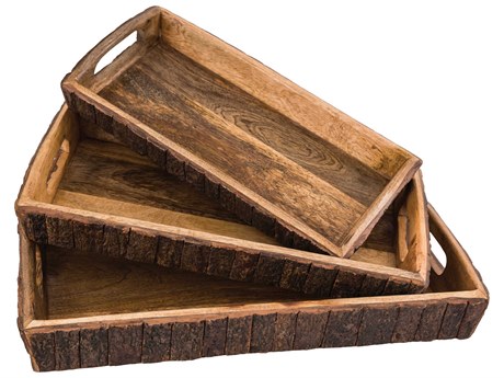 Elk Home Natural Hollingsworth Tray Set of 3