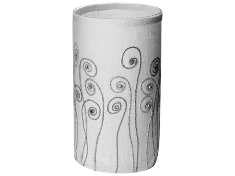 Elk Home White Silver Fiddle Head Votive
