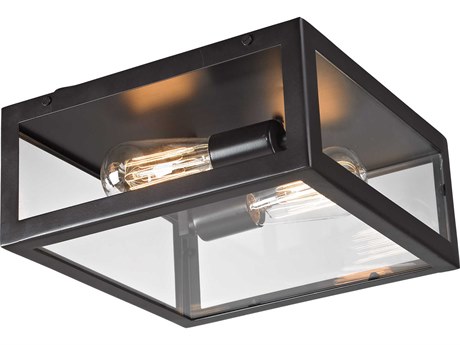 Elk Home Parameters-bronze 2-Light Bronze Glass Geometric Flush Mount