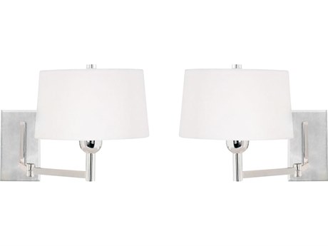 Elk Home 2-Light Chrome White Swing Wall Sconce (Set of 2)