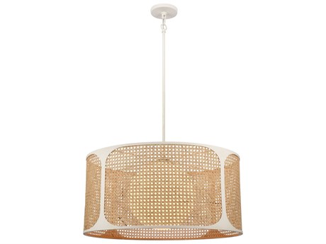 Elk Home 1-Light White Coral Glass Drum Pendant