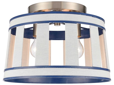 Elk Home 2-Light Ocean Blue Semi Flush Mount